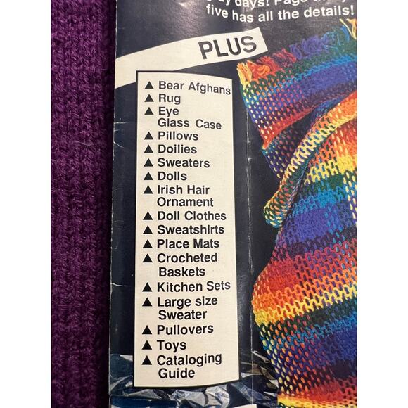 women's household Crochet pattern book 1980s sweater afgan toys - Picture 2 of 6